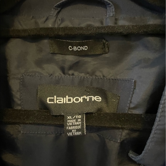 3/$30 Claiborne Men jacket Coat Bomber, a Zipper handle on pocket broken XL - Picture 3 of 9
